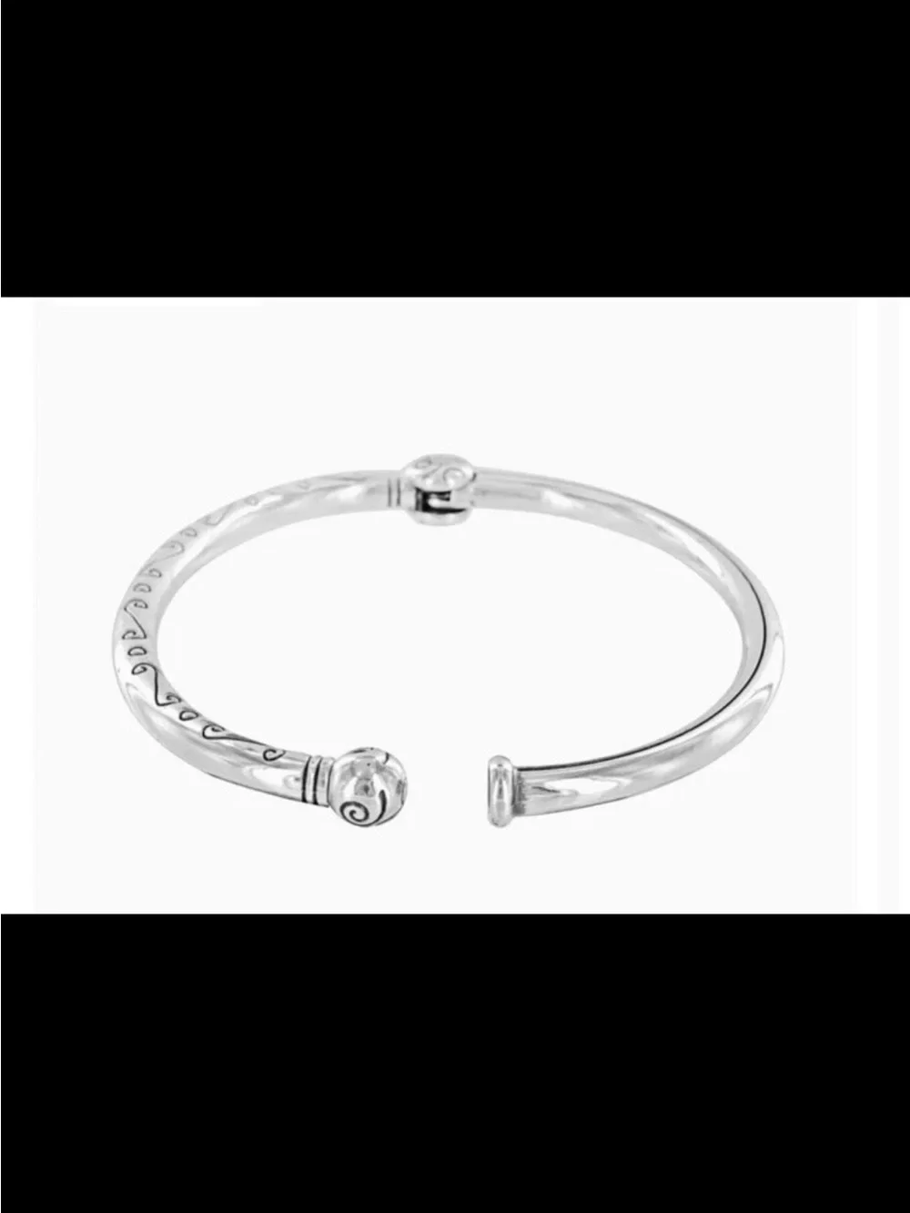 NWOT Brighton Best seller Silver Scrolled Bangle Bracelet